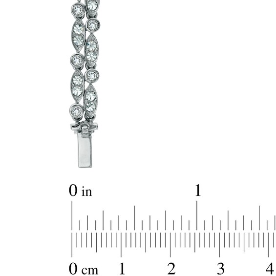 AVA Nadri Cubic Zirconia Bracelet in White Rhodium Brass - 7.5"