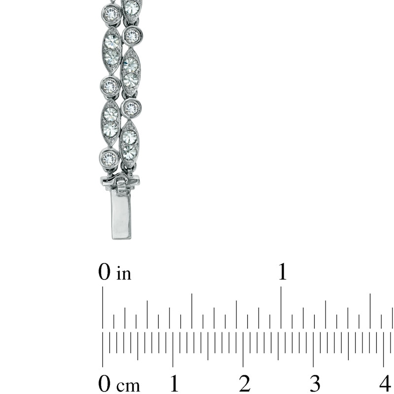 Main Image 2 of AVA Nadri Cubic Zirconia Bracelet in White Rhodium Brass - 7.5"