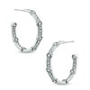 Thumbnail Image 1 of AVA Nadri Cubic Zirconia and Crystal Inside-Out Hoop Earrings in White Rhodium Brass
