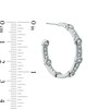 Thumbnail Image 2 of AVA Nadri Cubic Zirconia and Crystal Inside-Out Hoop Earrings in White Rhodium Brass