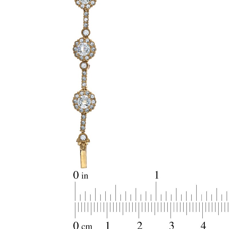 Main Image 2 of AVA Nadri Cubic Zirconia and Crystal Bracelet in Brass with 18K Gold Plate - 7.5"