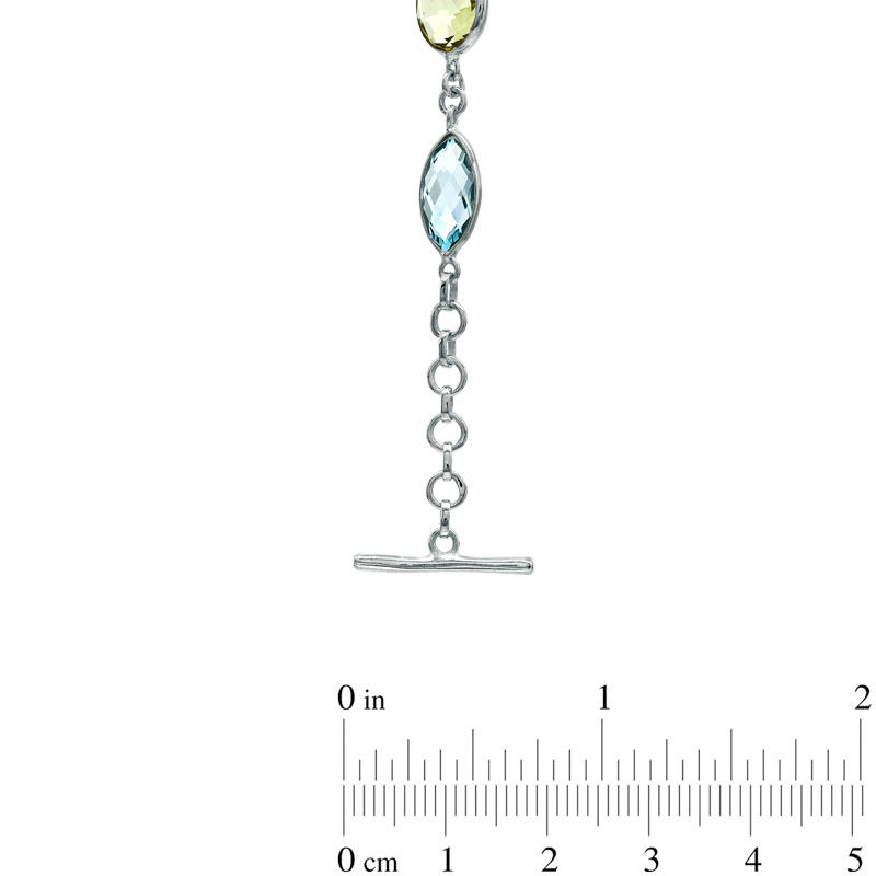 Main Image 2 of Multi-Gemstone Fashion Bracelet in Sterling Silver - 7.5"