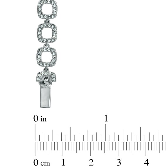 AVA Nadri Crystal Bracelet in White Rhodium Brass - 7.5"