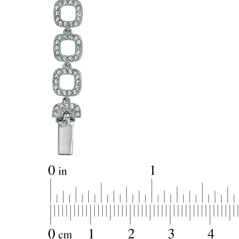 Main Image 2 of AVA Nadri Crystal Bracelet in White Rhodium Brass - 7.5"