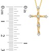 Thumbnail Image 2 of 1/8 CT. T.W. Diamond Twine Cross Pendant in 10K Gold