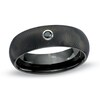 Thumbnail Image 1 of Triton 7.0mm Black Diamond Accent Comfort Fit Black Tungsten Wedding Band - Size 10