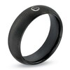 Thumbnail Image 2 of Triton 7.0mm Black Diamond Accent Comfort Fit Black Tungsten Wedding Band - Size 10