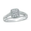 Thumbnail Image 0 of 1/2 CT. T.W. Composite Diamond Square Split Shank Ring in 10K White Gold