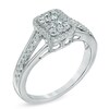 Thumbnail Image 1 of 1/2 CT. T.W. Composite Diamond Square Split Shank Ring in 10K White Gold