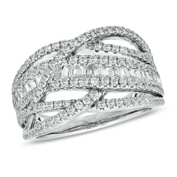 1 CT. T.w. Diamond Loose Braid Ring in 10K White Gold