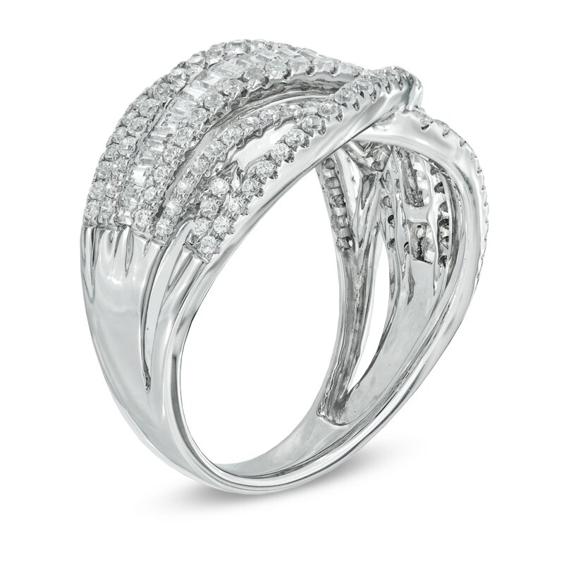 Main Image 2 of 1 CT. T.W. Diamond Loose Braid Ring in 10K White Gold