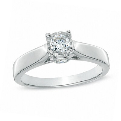1 2 Ct T W Diamond Engagement Ring In 10k White Gold Zales 1 2 Ct T W Diamond Engagement Ring In 10k White Gold Zales
