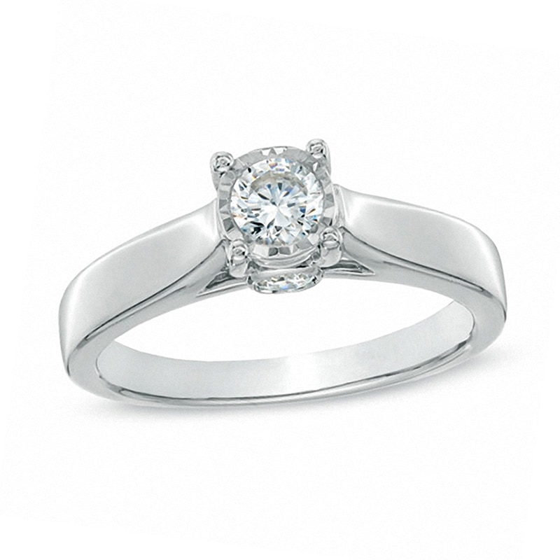 Main Image 1 of 1/2 CT. T.W. Diamond Engagement Ring in 10K White Gold