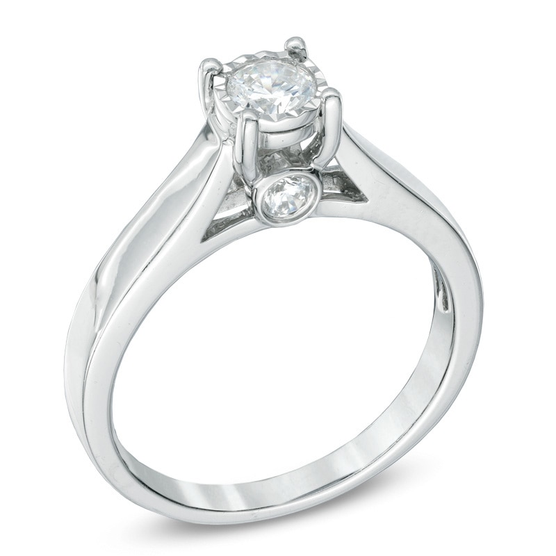 1/2 CT. T.W. Diamond Engagement Ring in 10K White Gold