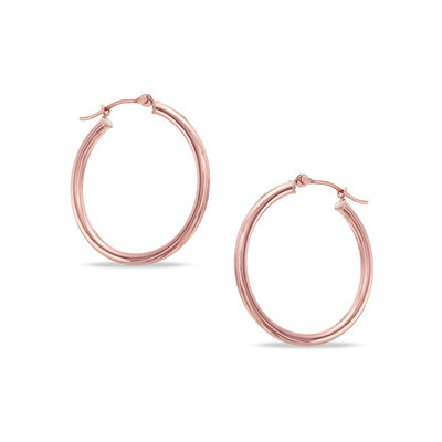 14K Rose Gold Hoop Style Earrings