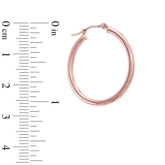25mm Hoop Earrings in 14K Rose Gold