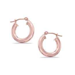 15mm Hoop Earrings in 14K Rose Gold