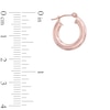 Thumbnail Image 1 of 3.0 x 15mm Hoop Earrings in 14K Rose Gold