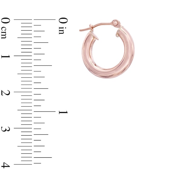 15mm Hoop Earrings in 14K Rose Gold