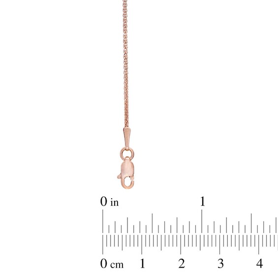 Ladies' 1.1mm Wheat Chain Necklace in 14K Rose Gold - 18"