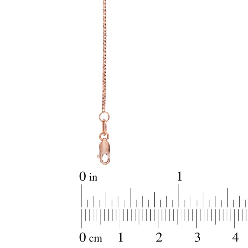 Ladies' 0.8mm Box Chain Necklace in 14K Rose Gold - 18"