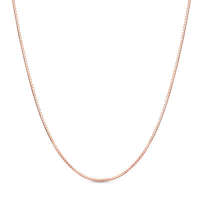 Box Chain Necklace in 14K Rose Gold 