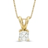 Thumbnail Image 0 of 5/8 CT. Certified Asscher-Cut Diamond Solitaire Pendant in 18K Gold (I/VS2)