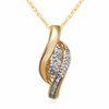 Thumbnail Image 1 of 1/5 CT. T.W. Diamond Three Stone Pendant in 10K Gold