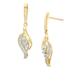Thumbnail Image 1 of 1/5 CT. T.W. Diamond Three Stone Drop Earrings in 10K Gold