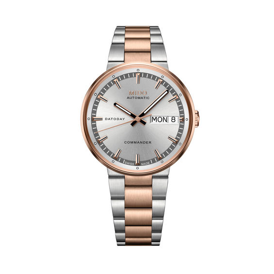 Men's MidoÂ® Commander II Automatic Two-Tone Watch with Silver-Tone Dial (Model: M014.430.22.031.00)