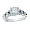 Thumbnail Image 0 of Vera Wang Love Collection 1 CT. T.W. Diamond and Blue Sapphire Engagement Ring in 14K White Gold