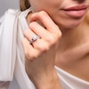Thumbnail Image 2 of Vera Wang Love Collection 1 CT. T.W. Diamond and Blue Sapphire Engagement Ring in 14K White Gold