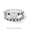 Thumbnail Image 4 of Vera Wang Love Collection 1 CT. T.W. Diamond and Blue Sapphire Engagement Ring in 14K White Gold
