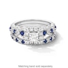 Thumbnail Image 5 of Vera Wang Love Collection 1 CT. T.W. Diamond and Blue Sapphire Engagement Ring in 14K White Gold