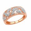 Thumbnail Image 1 of 1/10 CT. T.W. Diamond Vintage-Style Paisley Ring in 10K Rose Gold