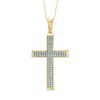 Thumbnail Image 0 of 1/5 CT. T.W. Diamond Cross Pendant in 10K Gold