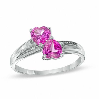 sizes 8-10 mm Top Synthetic Hot Pink Sapphire Double Round Brilliant cut 