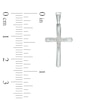 Thumbnail Image 2 of Diamond Accent Four-Point Star Pattern Cross Pendant in Sterling Silver