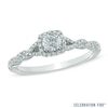 Thumbnail Image 1 of Celebration Fire® 1/2 CT. T.W. Diamond Frame Twist Engagement Ring in 14K White Gold (H-I/SI1-SI2)