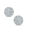 Thumbnail Image 0 of 1/2 CT. T.W. Diamond Carnation Cluster Stud Earrings in 10K White Gold