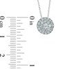 Thumbnail Image 2 of 1/2 CT. T.W. Diamond Carnation Cluster Pendant in 10K White Gold