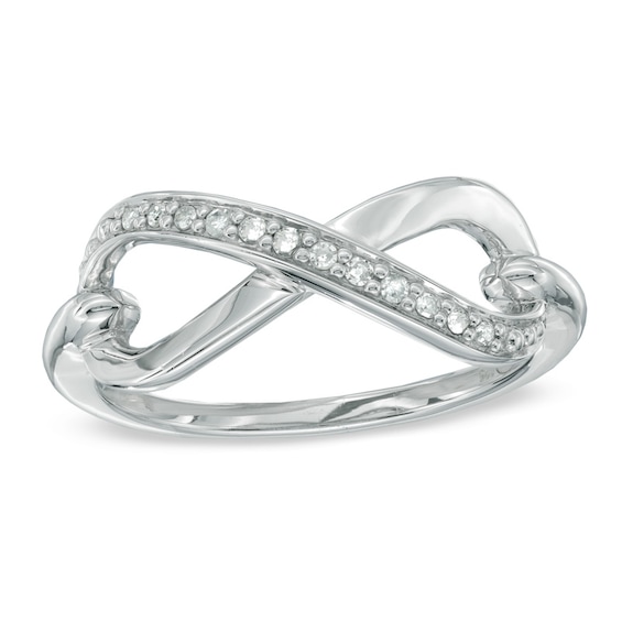 1/15 CT. T.w. Diamond Infinity Ring in Sterling Silver