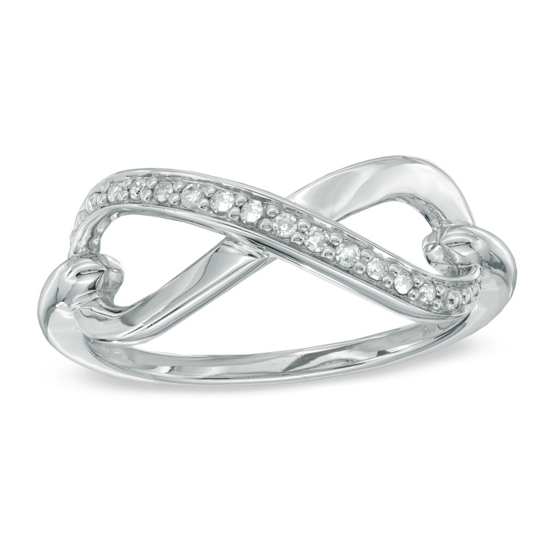 1/15 CT. T.W. Diamond Infinity Ring in Sterling Silver