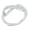 Thumbnail Image 1 of 1/15 CT. T.W. Diamond Infinity Ring in Sterling Silver