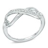 Thumbnail Image 2 of 1/15 CT. T.W. Diamond Infinity Ring in Sterling Silver