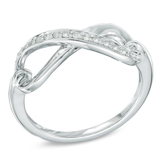 1/15 CT. T.w. Diamond Infinity Ring in Sterling Silver