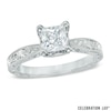 Thumbnail Image 1 of Celebration Lux® 1 CT. T.W. Princess-Cut Certified Diamond Engagement Ring in 18K White Gold (H-SI2)