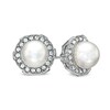 Thumbnail Image 1 of AVA Nadri Simulated Pearl and Crystal Earrings in White Rhodium Brass