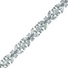 Thumbnail Image 1 of AVA Nadri Cubic Zirconia Leaf Line Bracelet in White Rhodium Brass - 7.5"