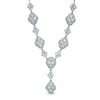 Thumbnail Image 0 of AVA Nadri Cubic Zirconia and Crystal Floral Necklace in White Rhodium Brass - 16"
